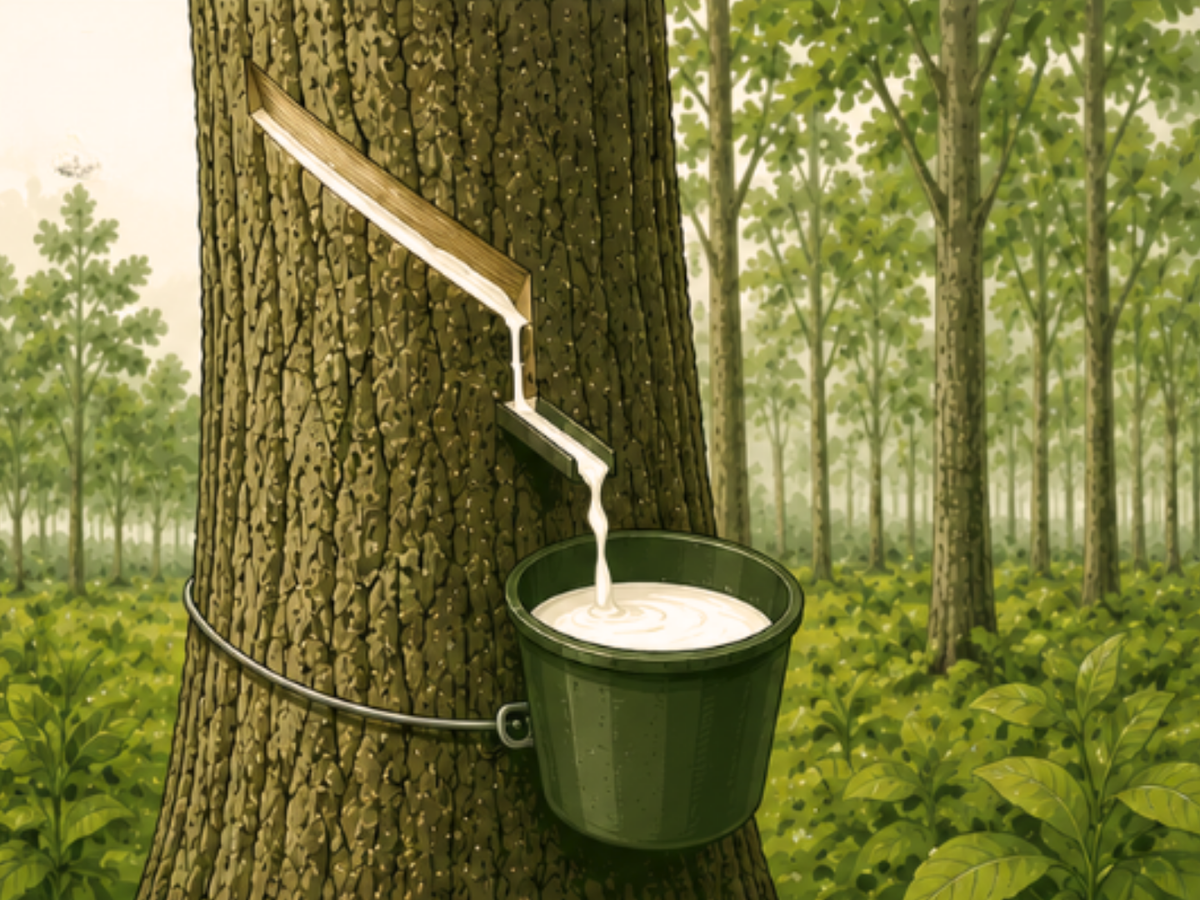 Het tappen van de boom
